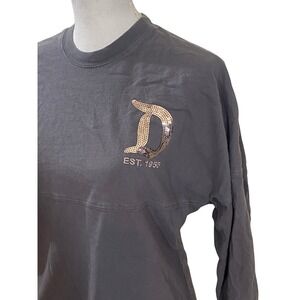 Gray Disneyland Spirit Jersey Sequins Long Sleeve Women's XS Disney